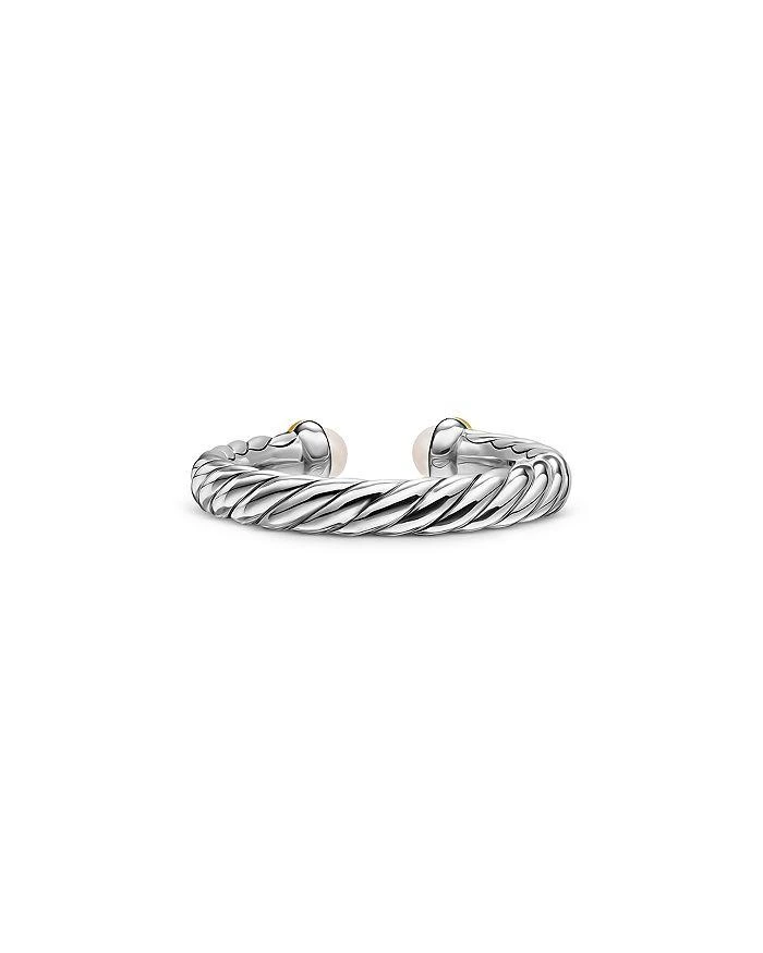 David Yurman Petite Cable Open Ring in Sterling Silver with 14K Yellow Gold, 3.4mm 6