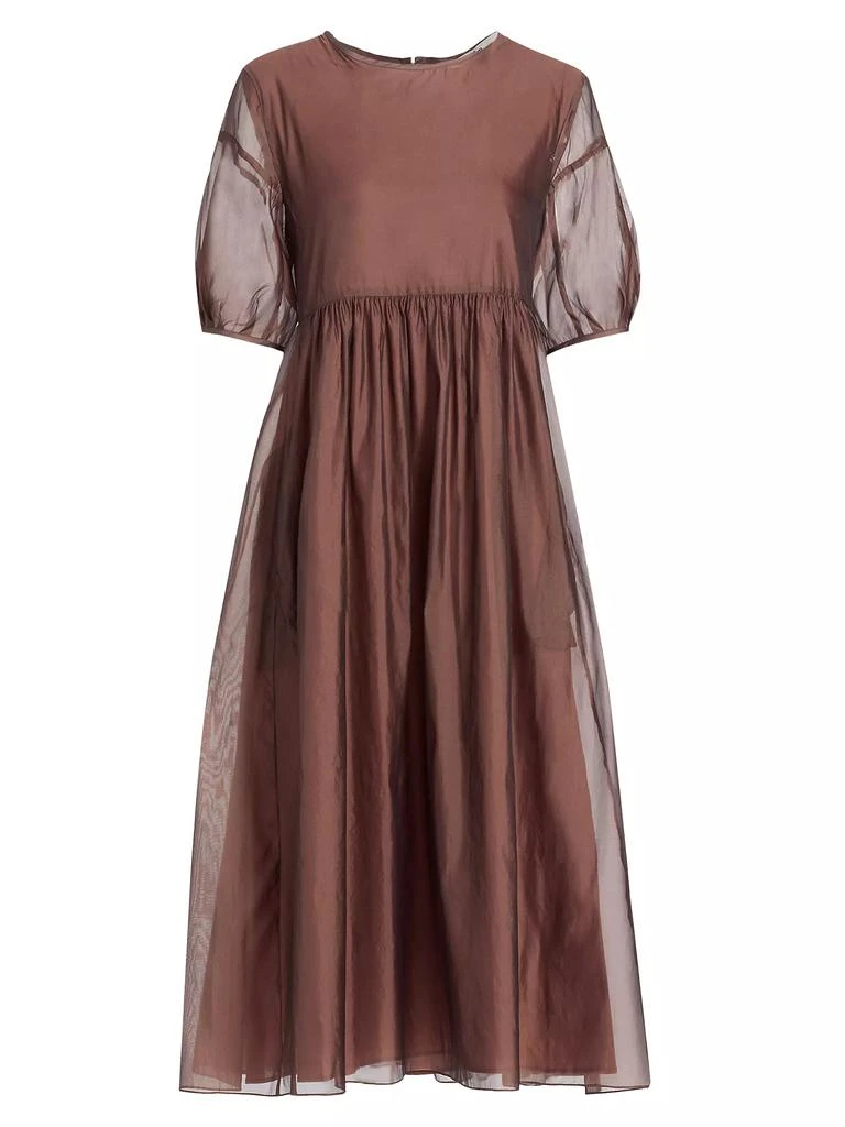 Max Mara Fatoso Silk-Blend A-Line Midi-Dress 1