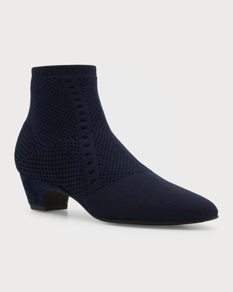 Eileen Fisher Purl Stretch-Knit Fabric Booties 3