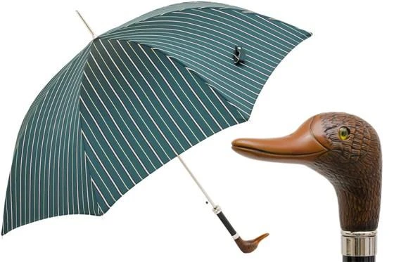 PASOTTI Pasotti - Striped Umbrella with Duck Handle 7