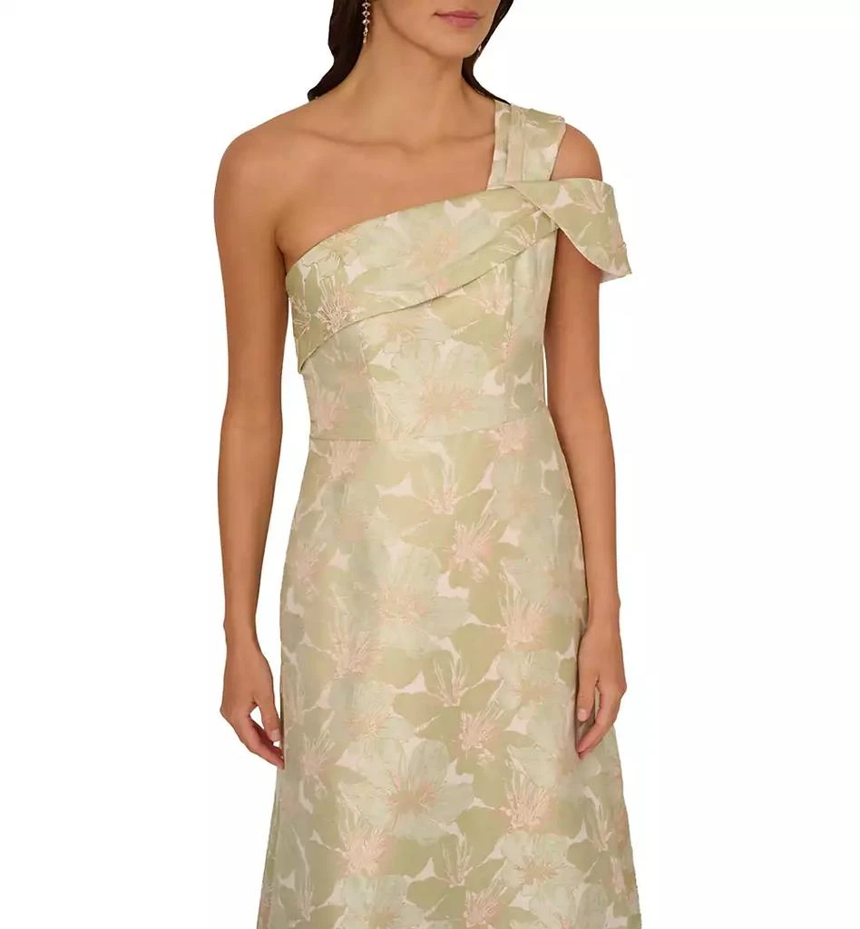 Adrianna Papell Women's One-Shoulder Floral-Jacquard Gown 2