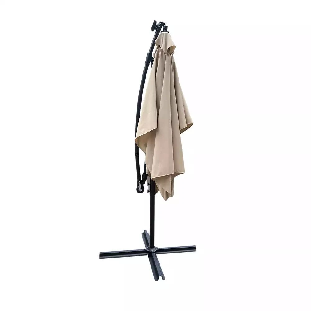 Streamdale Furniture Streamdale Solar Powered LED Patio Umbrella, 8 Ribs, Crank and Cross Base 4