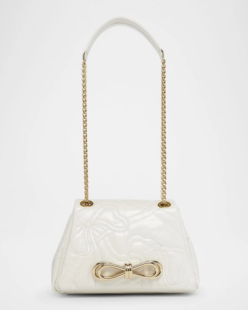 Mach & Mach Ribbow Bow Quilted Leather Shoulder Bag 1