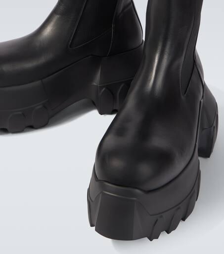 Rick Owens Mega Tractor leather biker boots - Boots - Free