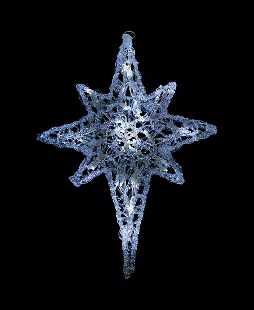 Northlight 24" Pure White LED Twinkle Bethlehem Hanging Star 6