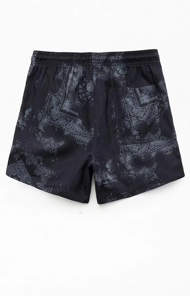 PacSun Black Blotch Bandana Eco 4.5" Swim Trunks 2