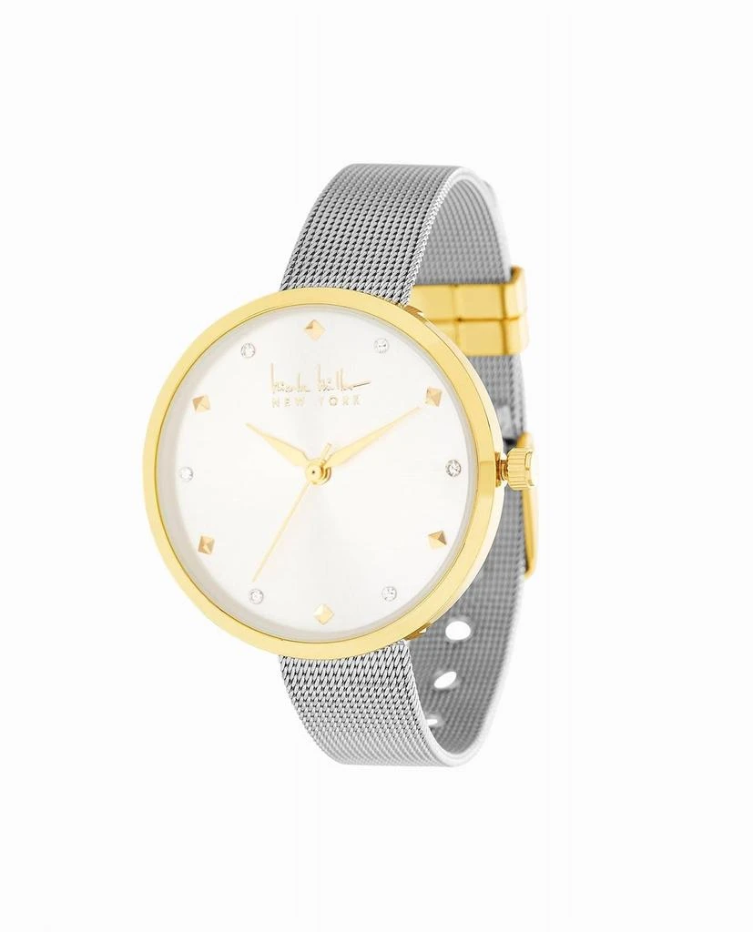 Nicole Miller Women's Gold Tone Stainless Steel Strap Watch - 36Mm In Gold And Silver 1