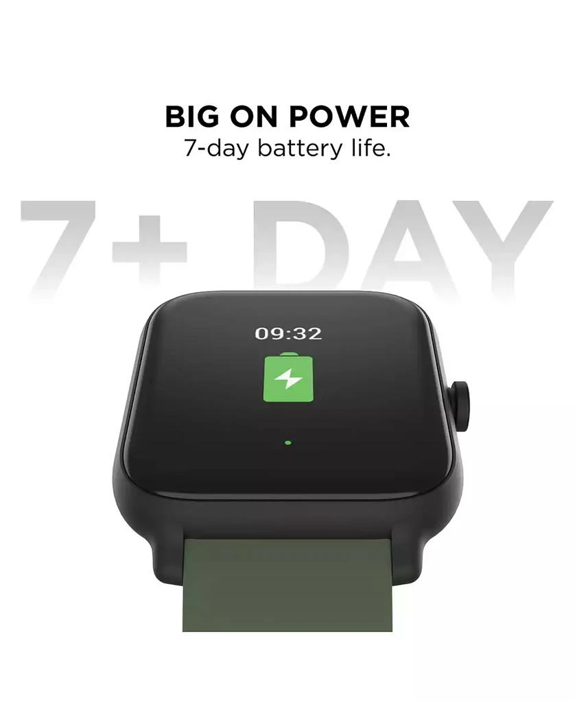 24/7 EVO Unisex Olive Silicone Strap Smartwatch 37.5mm 6