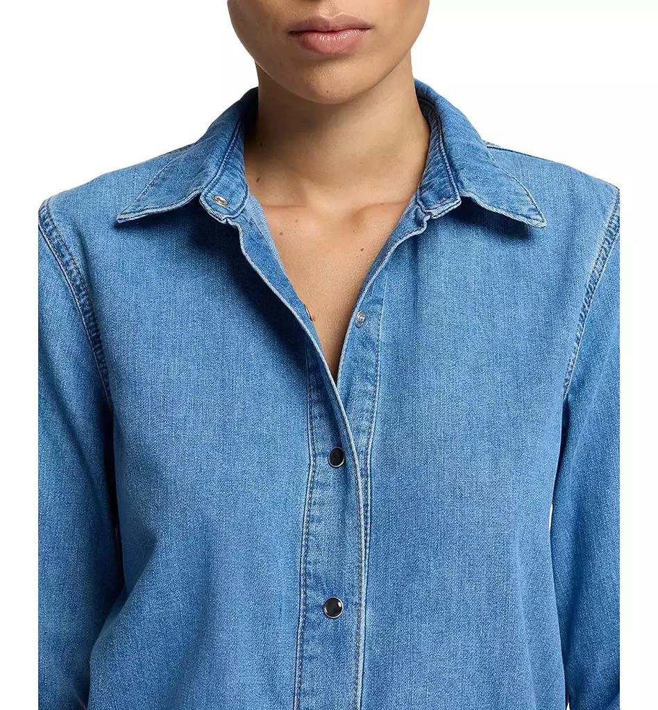 7 For All Mankind Women's Cotton Chambray Shirt 4