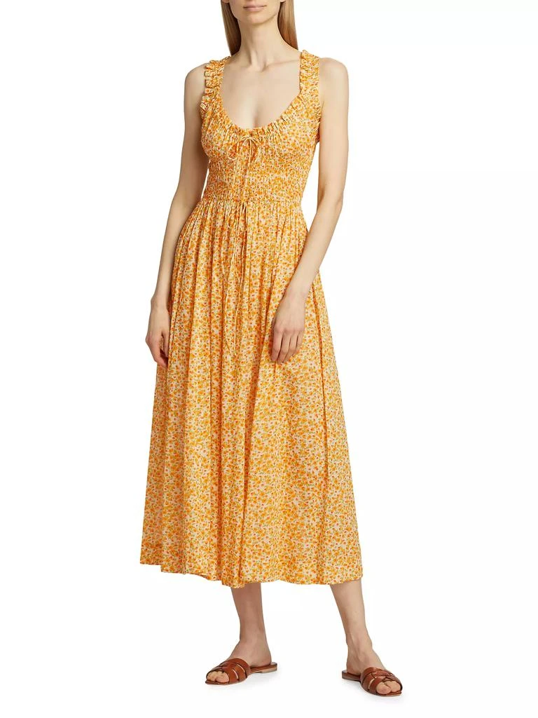 DÔEN Emmaretta Floral Cotton Midi-Dress 3
