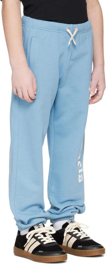 Palm Angels Kids Blue Classic Overlogo Sweatpants 2