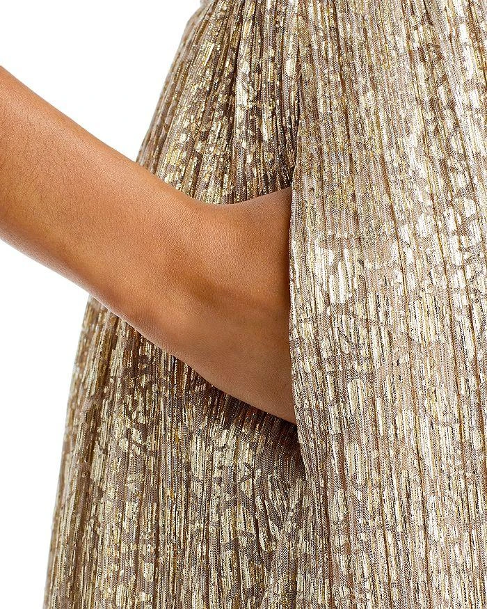 Aidan Mattox Metallic Off The Shoulder Gown 6