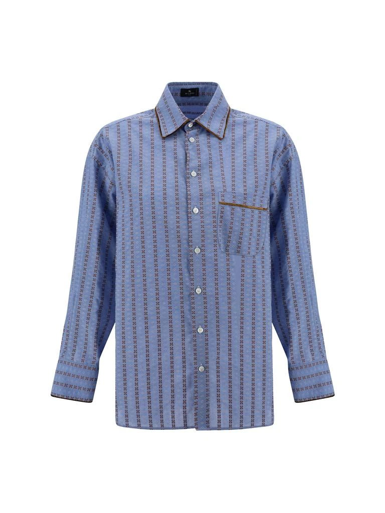ETRO Light Blue Jacquard Shirt 1