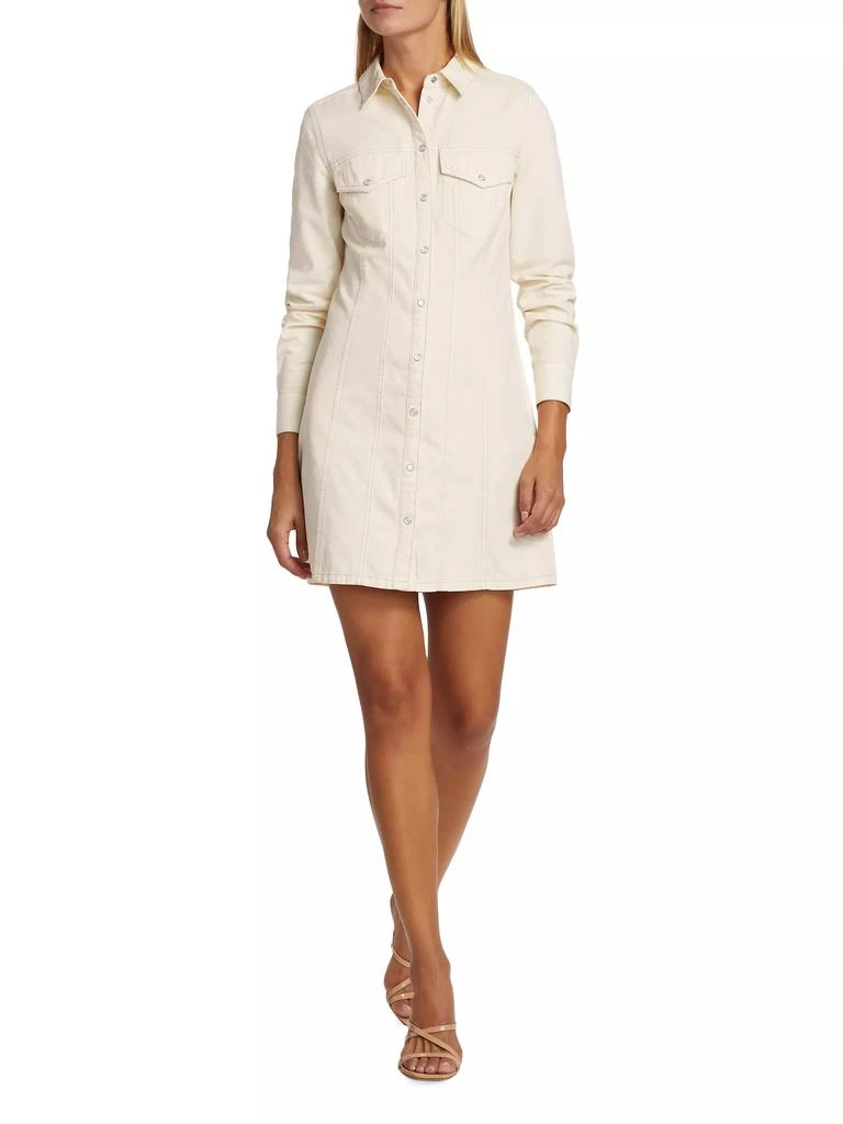 VERONICA BEARD Tami Seamed Denim Minidress 2