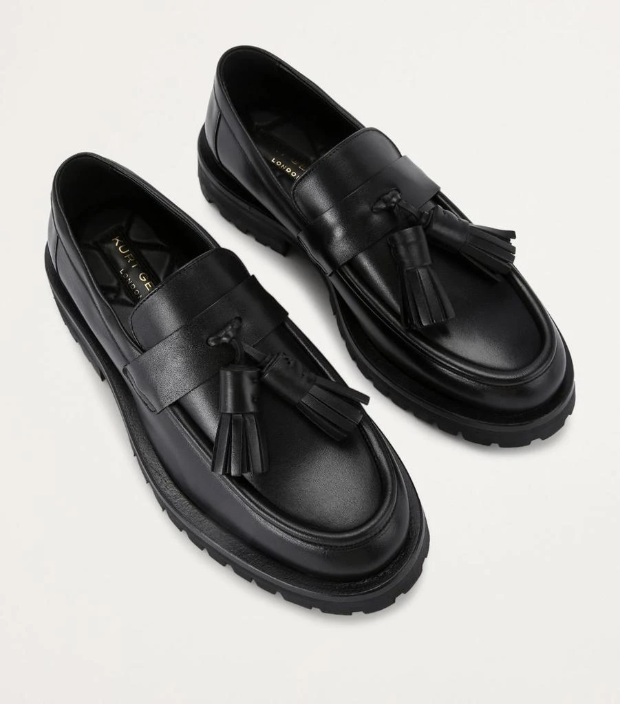 Kurt Geiger Leather Hayes Tassel Loafers 4