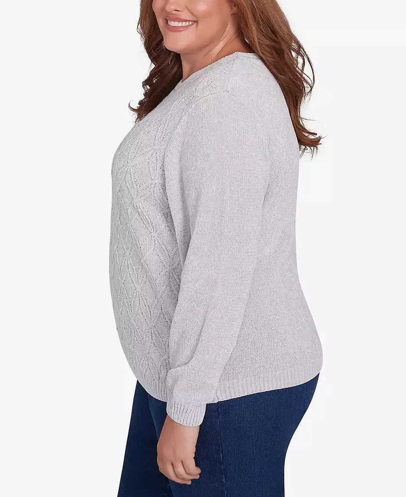 Alfred Dunner Plus Size Classic Chenille Pullover Sweater 5