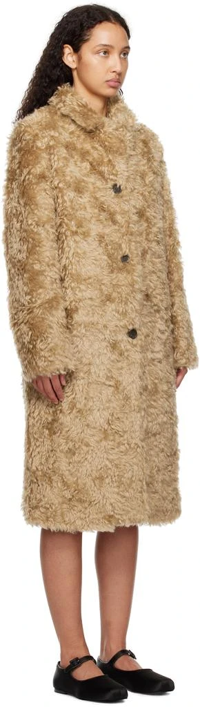 Sandy Liang Brown Marmalade Faux-Fur Coat 2