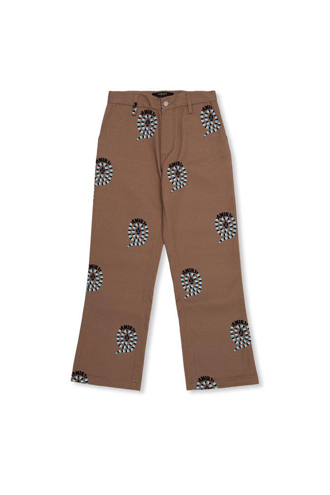 AMIRI Amiri Kids Snake Motif Straight Leg Pants