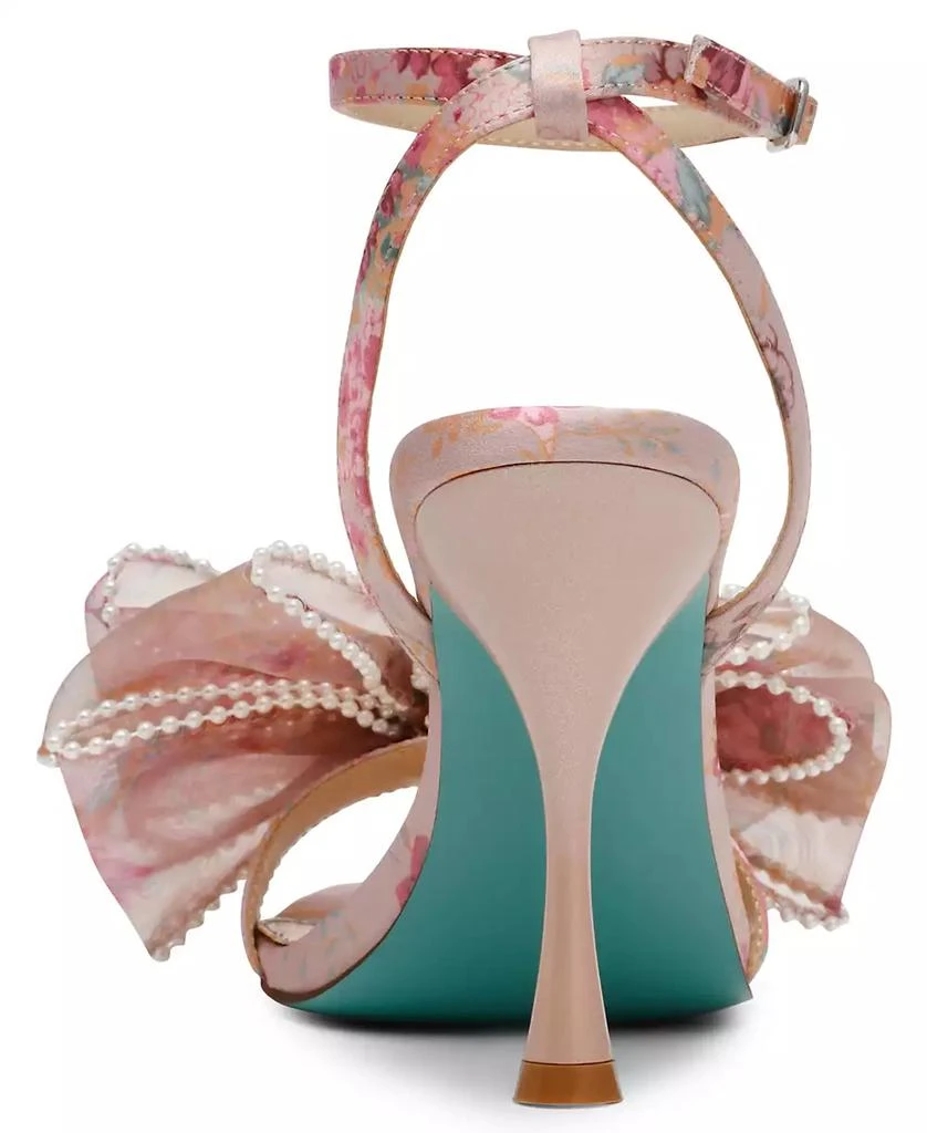 Betsey Johnson Women's Fawn Mesh Bow Heeled Sandals 3