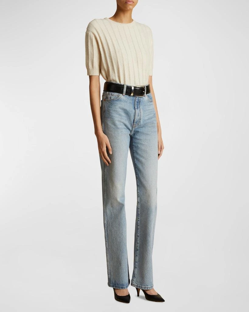 Khaite Danielle High-Rise Straight-Leg Jeans 2