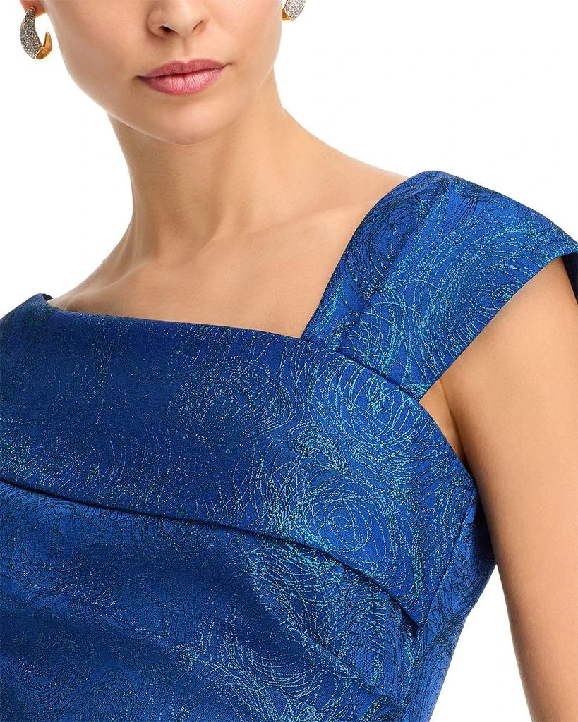 Teri Jon Metallic Jacquard Stretch Gown 2