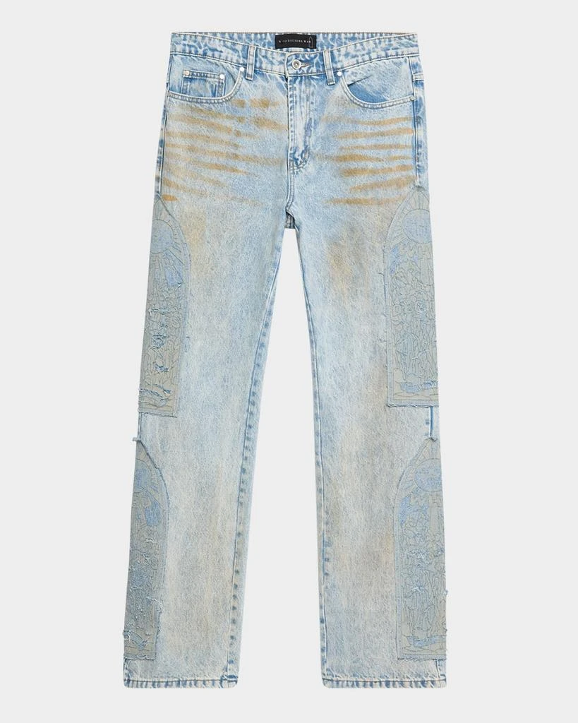 WHO DECIDES WAR Men's Mechanic Signature Denim Jeans 1