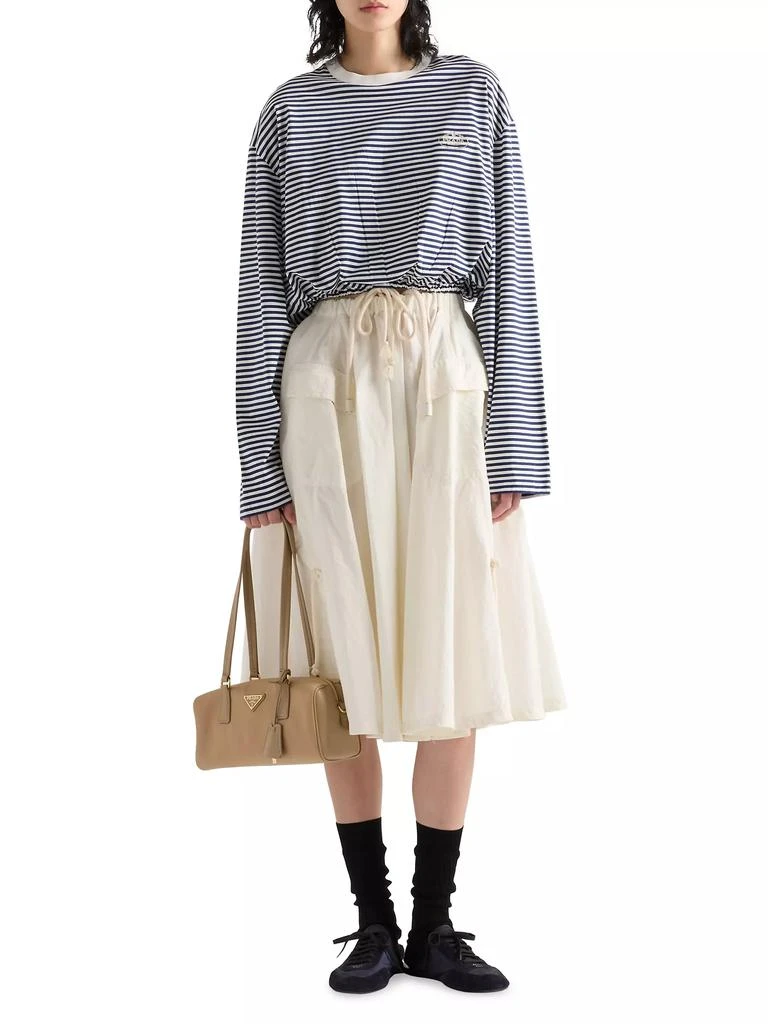 Prada Long-Sleeved Striped Jersey T-Shirt 2