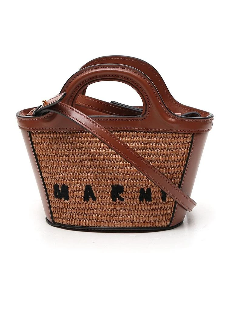 Marni Marni Tropicalia Logo Embroidered Micro Tote Bag 1