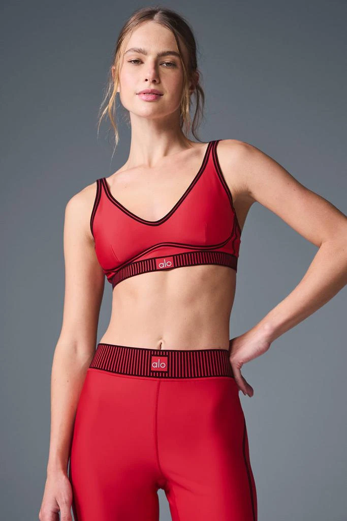 Alo Airlift Line Up Bra - Bold Red 1