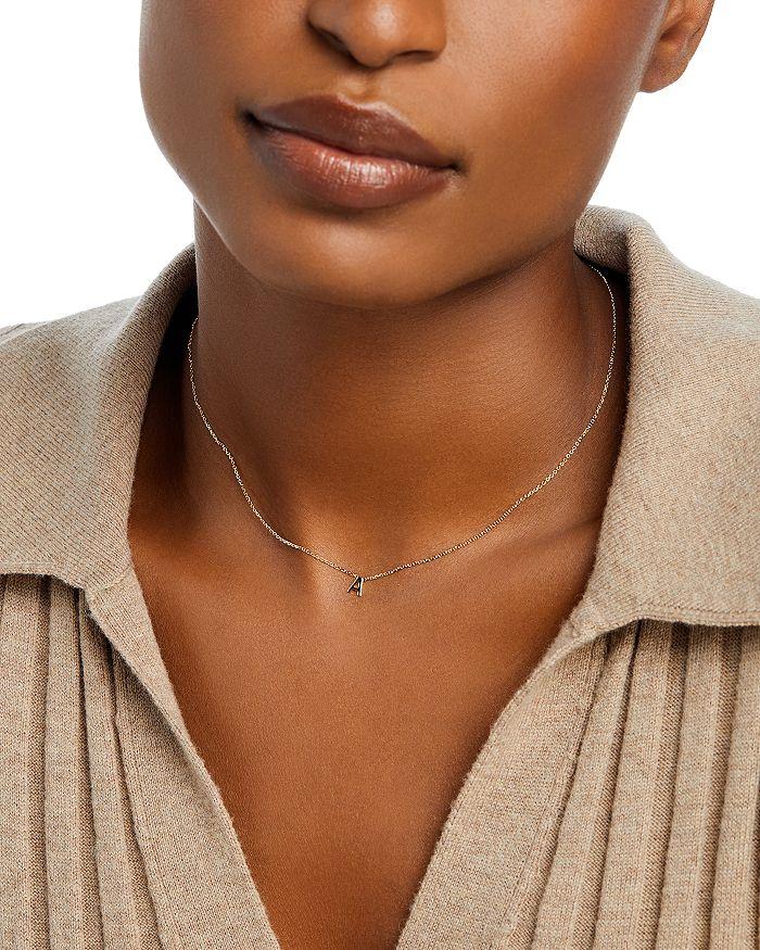 Moon & Meadow 14K Yellow Gold Initial Pendant Necklace, 16"