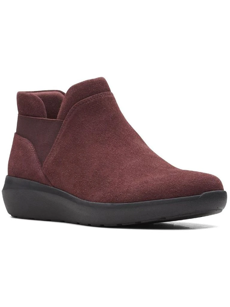 Clarks Kayleigh Womens Suede Wedge Booties 1
