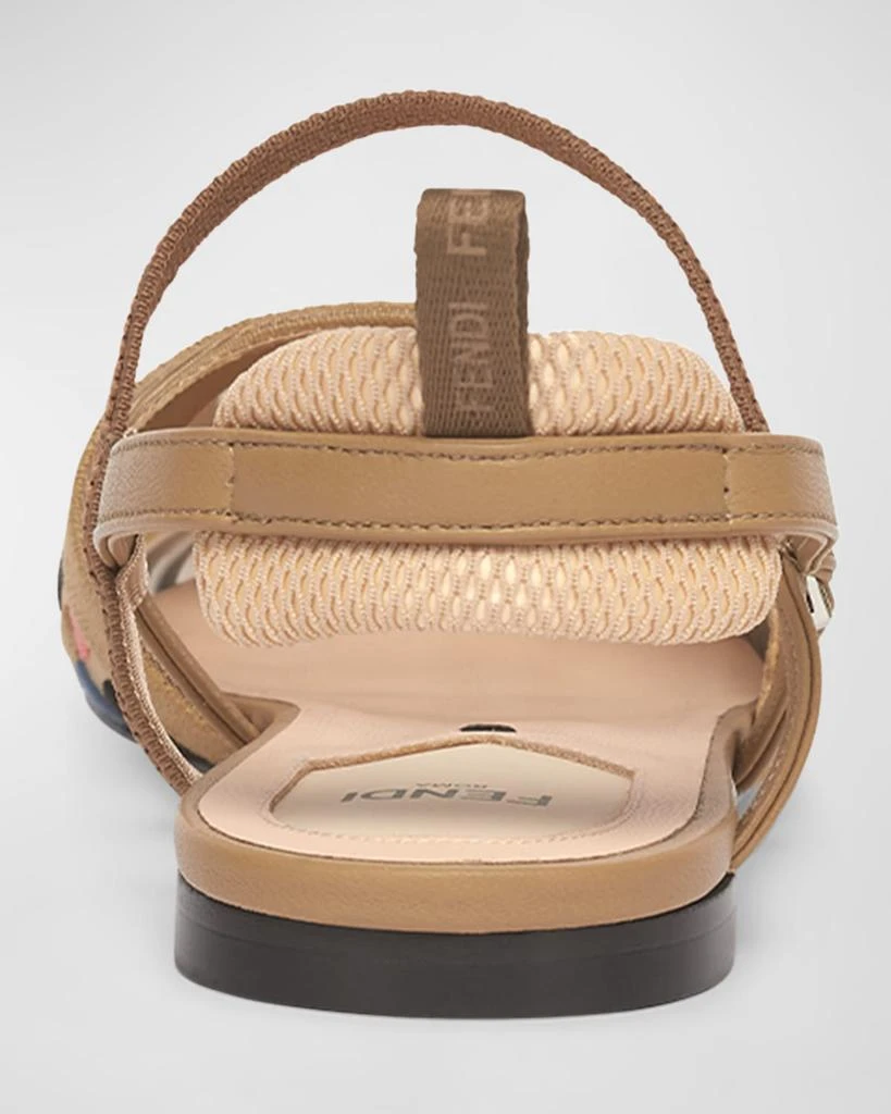 Fendi Colibri Multi FF Sporty Slingback Flats 3