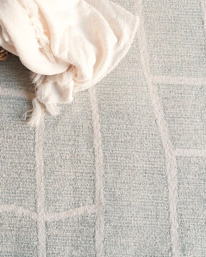 Exquisite Rugs Tangiers Hand-Tufted Blue/Ivory Rug, 5' x 8' 7