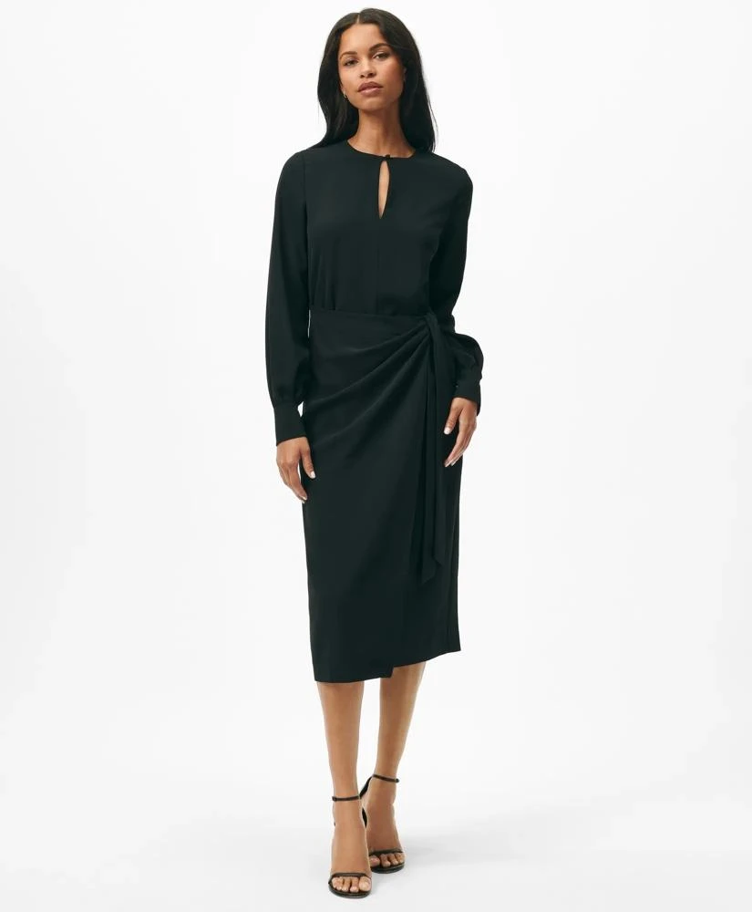 Brooks Brothers Keyhole Dress in Fine Twill Stretch Crepe 1