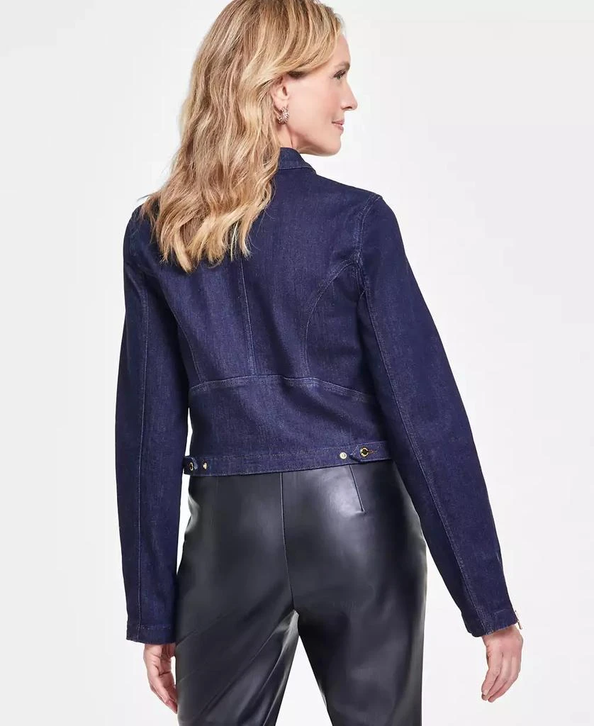 INC International Women's Denim Moto Jacket, Created for Macy's 2