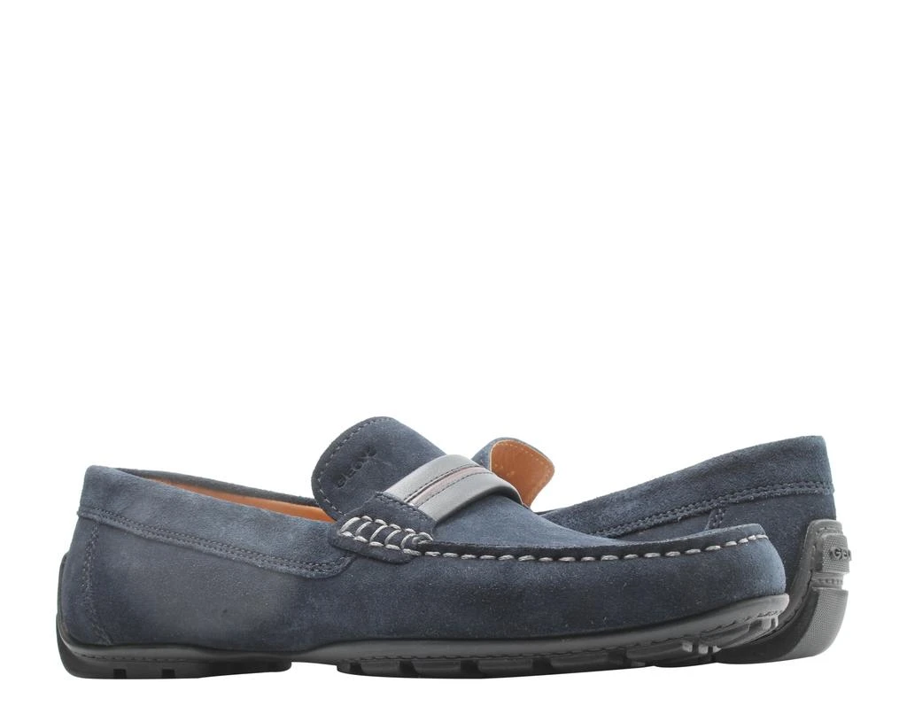 Geox Moner Mocassin Loafer Navy Suede Men's Shoes U0244A-00022-C4002 1