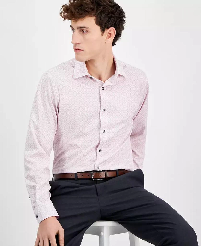 Alfani Men's Yvan Round-Print Dress Shirt, Exclusively at Macy's 4