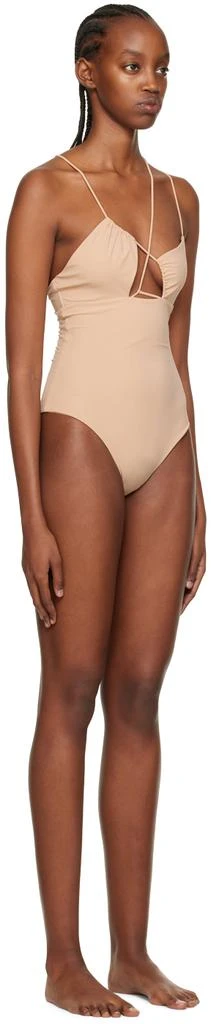Nensi Dojaka SSSENSE Exclusive Beige Strappy One-Piece 2