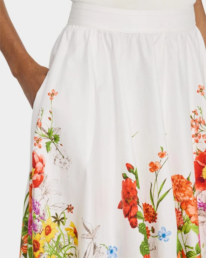 Tahari The Juliana Floral-Print Cotton Midi Skirt 5