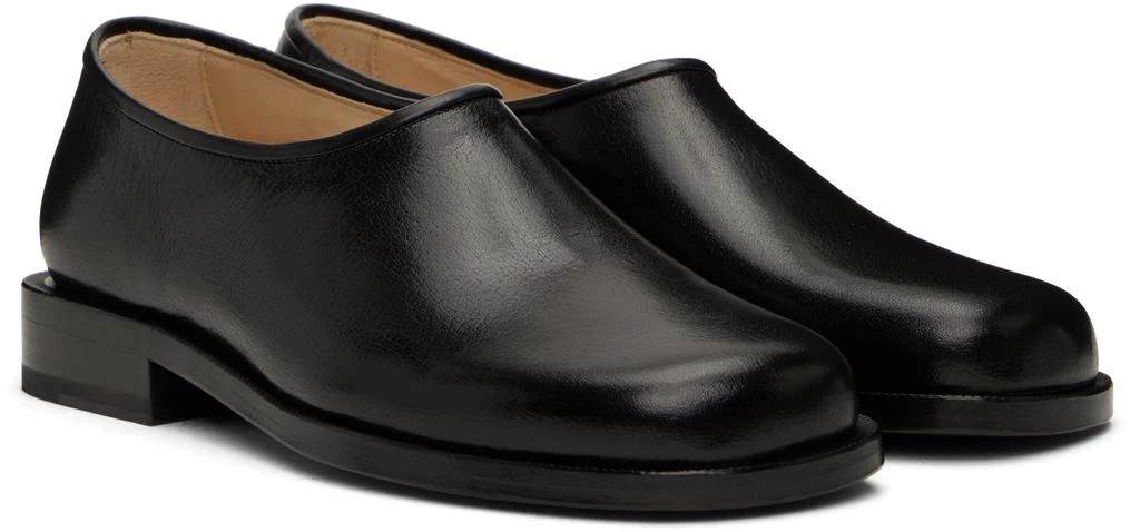 Lemaire Black Anatomic Slip On Loafers 4