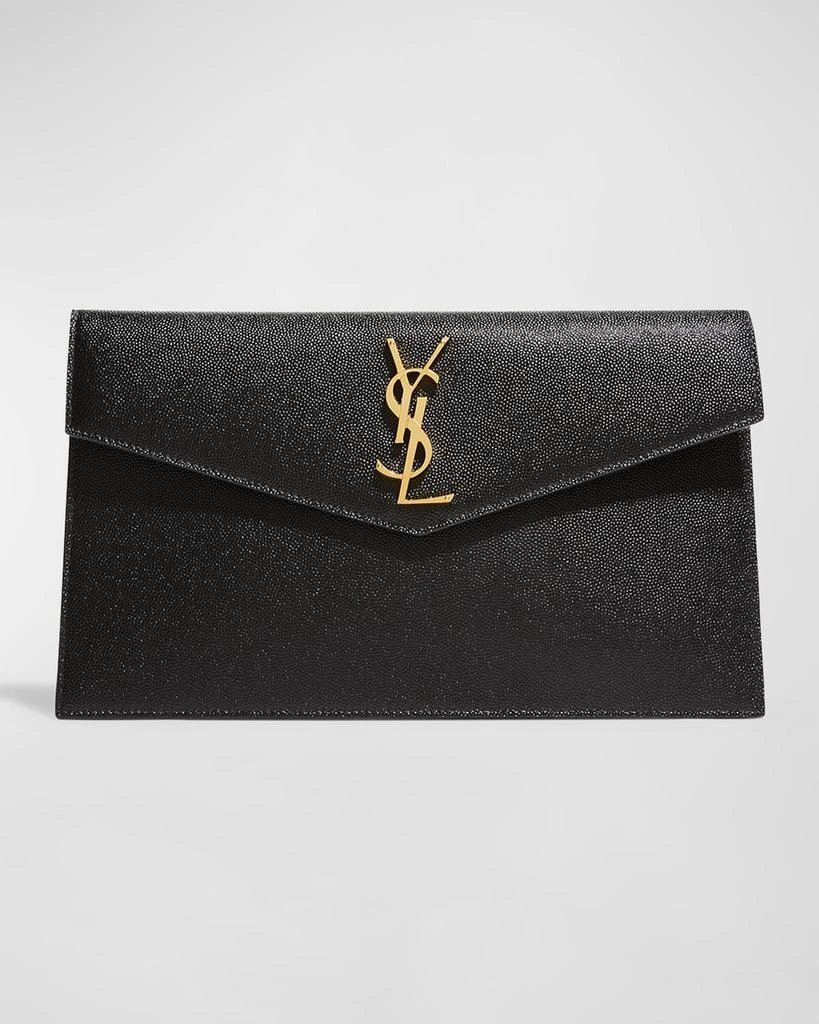 Yves Saint Laurent Uptown YSL Pouch in Grained Leather 1