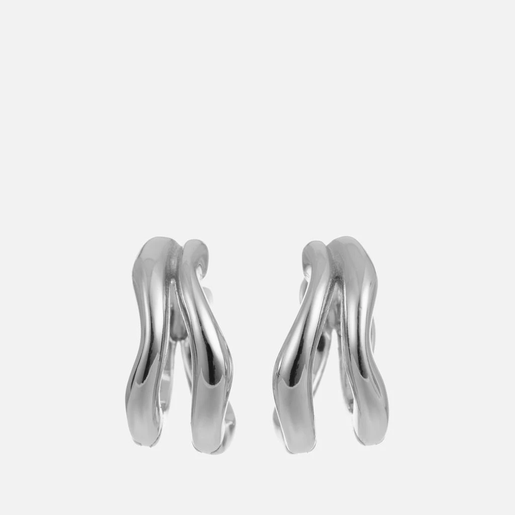 ASTRID & MIYU Molten Sterling Silver Duo Huggie Earrings 1