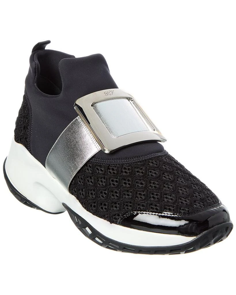 Shop Haddie Black Teddy Knit Slip On Sneakers on Sale at 