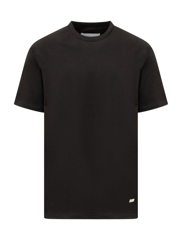 Tシャツ・カットソー Jil Sander Black Double-Layers T-shirt in Cotton Man Jil Sander Men's Black Double-Layers T-Shirt In Cotton Man