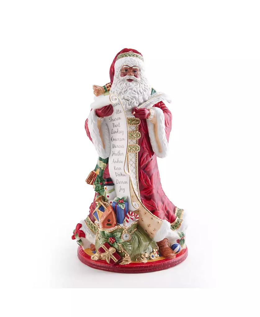 Fitz and Floyd Holiday Home African American Santa Figurine