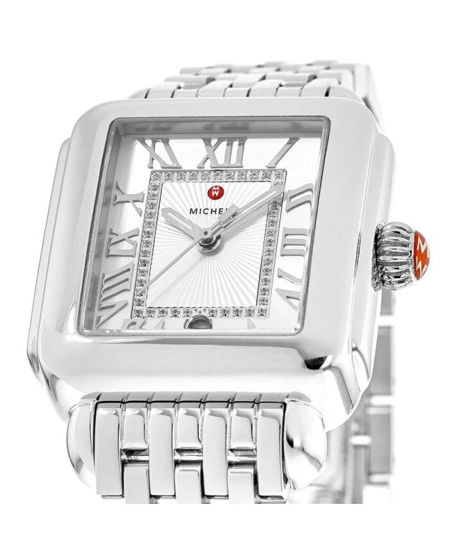 Michele Michele Deco Madison Diamond Silver Sunray Diamond Dial Women's Watch MWW06T000141 2