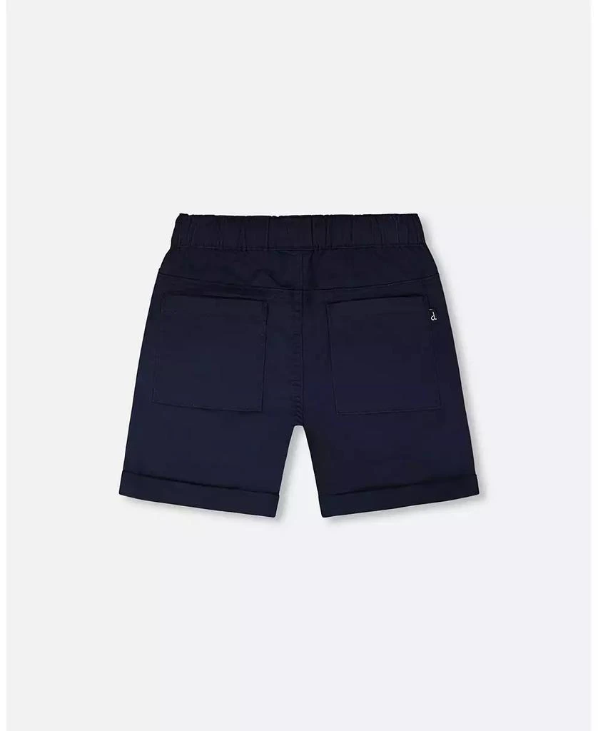 Deux par Deux Baby Boys Stretch Twill Shorts Dark Blue 3