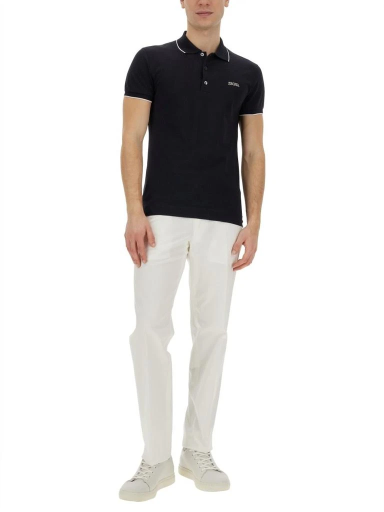 Zegna Zegna Twill Low-Rise Tailored-Cut Trousers 4