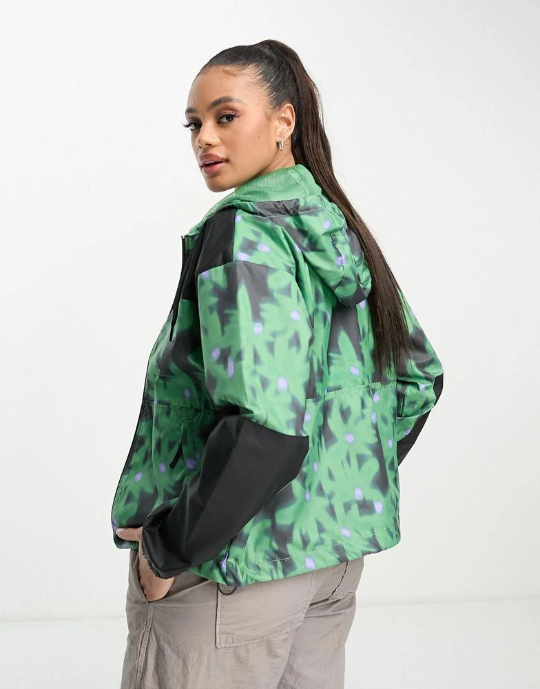 The North Face The North Face Sheru hooded shell jacket in green flower print Exclusive at ASOS 4