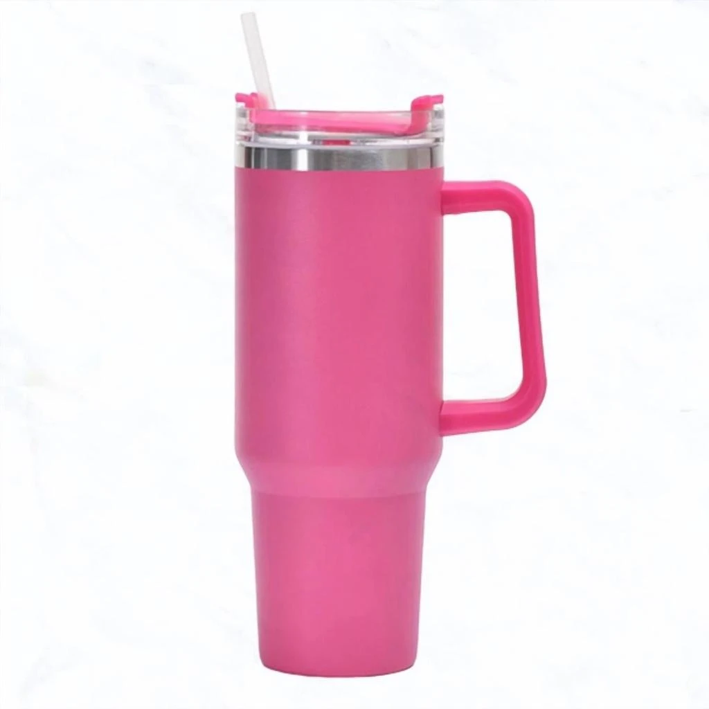 Suzie Q USA Suzie Q Usa - Straw Barbiecore Stainless Steel Tumbler